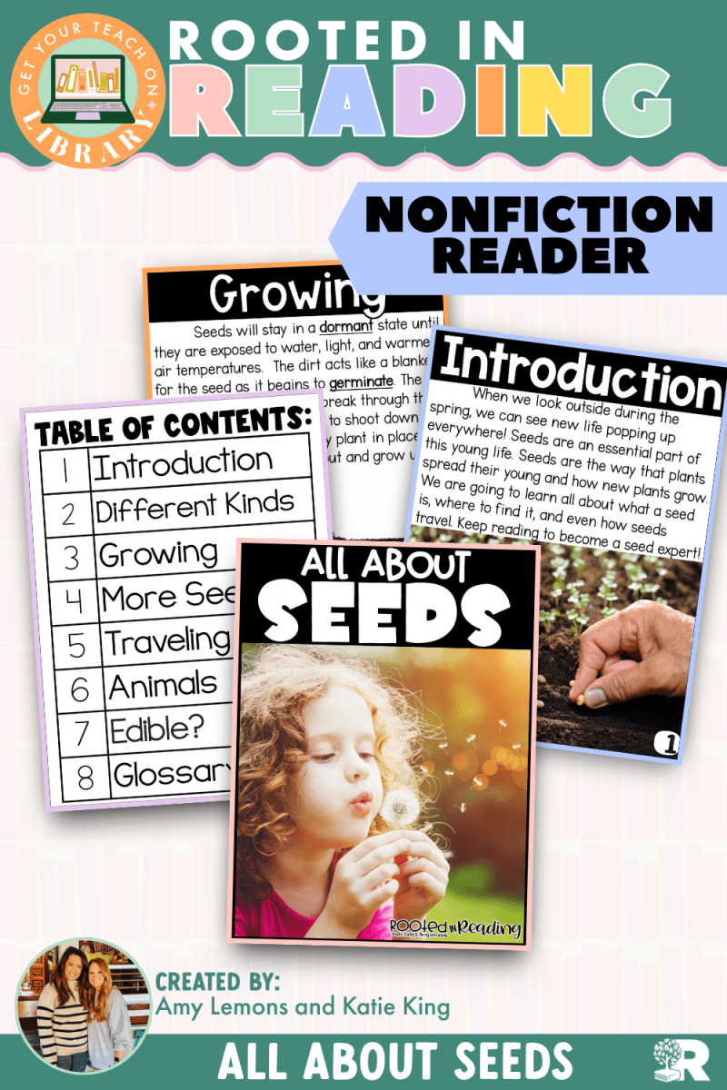 Rooted in Reading Nonfiction Reader: All About Seeds - Shop GYTO - Get Your Teach On