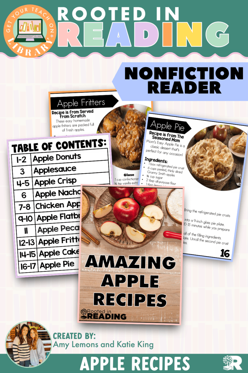Rooted in Reading Nonfiction Reader: Amazing Apple Recipes - Shop GYTO - Get Your Teach On