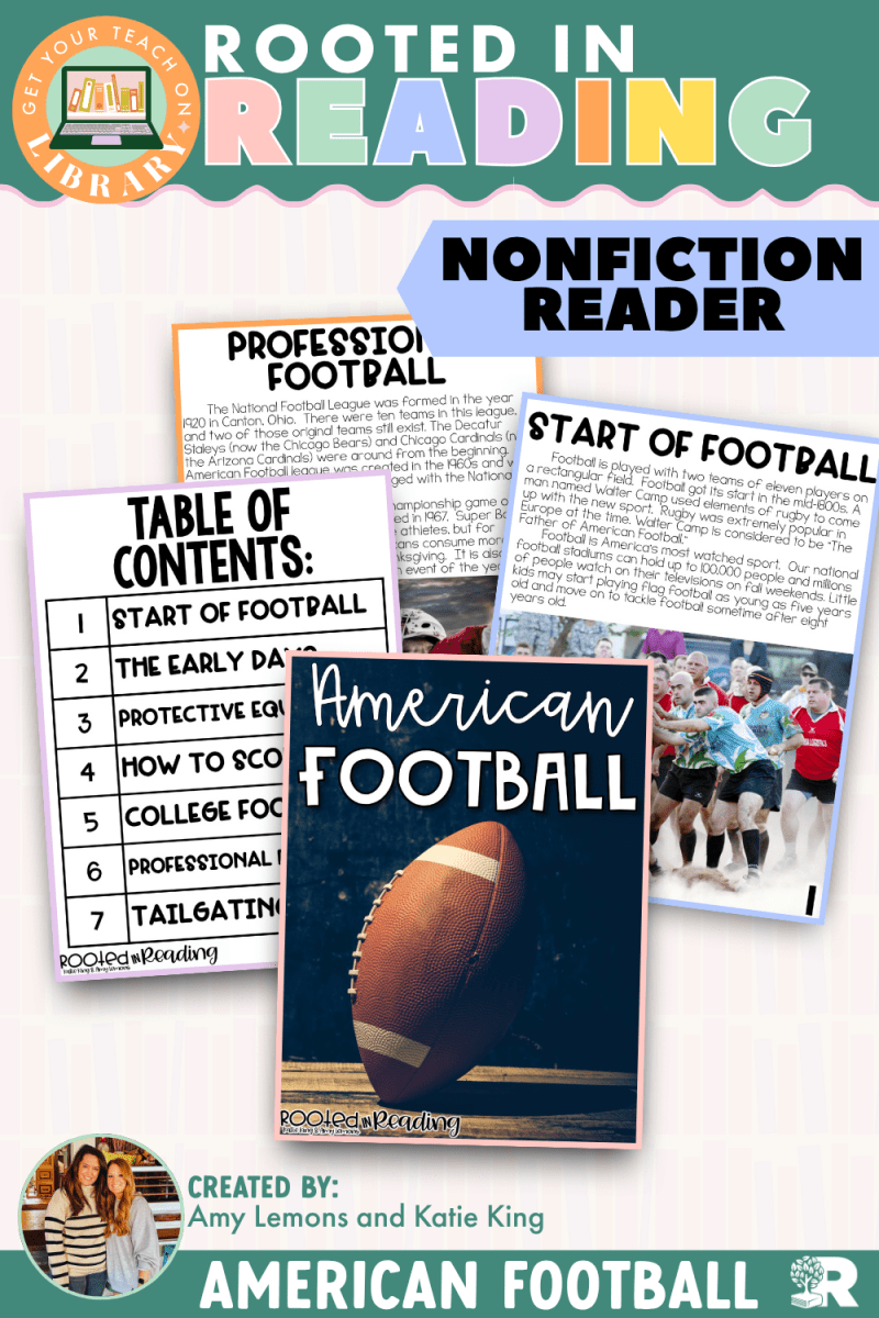 Rooted in Reading Nonfiction Reader: American Football - Shop GYTO - Get Your Teach On