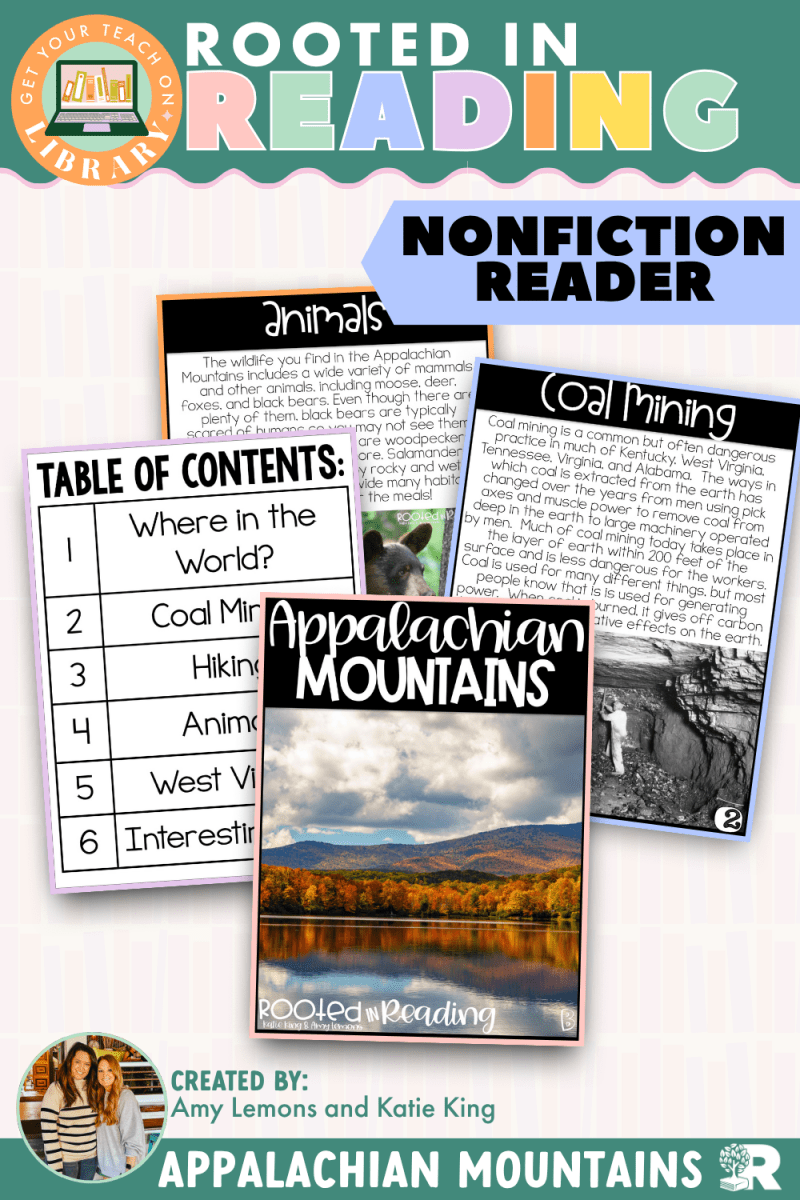 Rooted in Reading Nonfiction Reader: Appalachian Mountains - Shop GYTO - Get Your Teach On