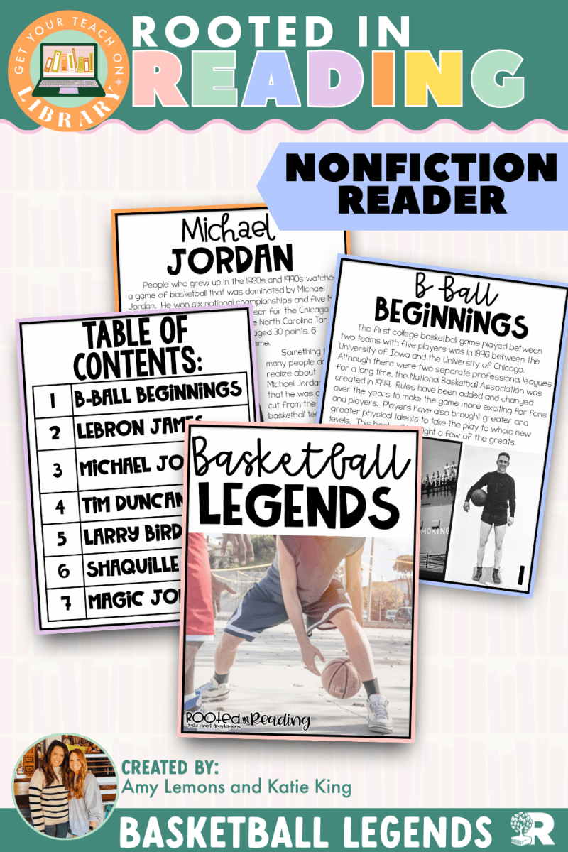 Rooted in Reading Nonfiction Reader: Basketball Legends - Shop GYTO - Get Your Teach On