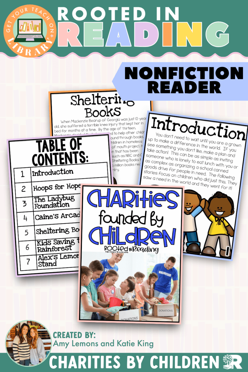 Rooted in Reading Nonfiction Reader: Charities Founded by Children - Shop GYTO - Get Your Teach On