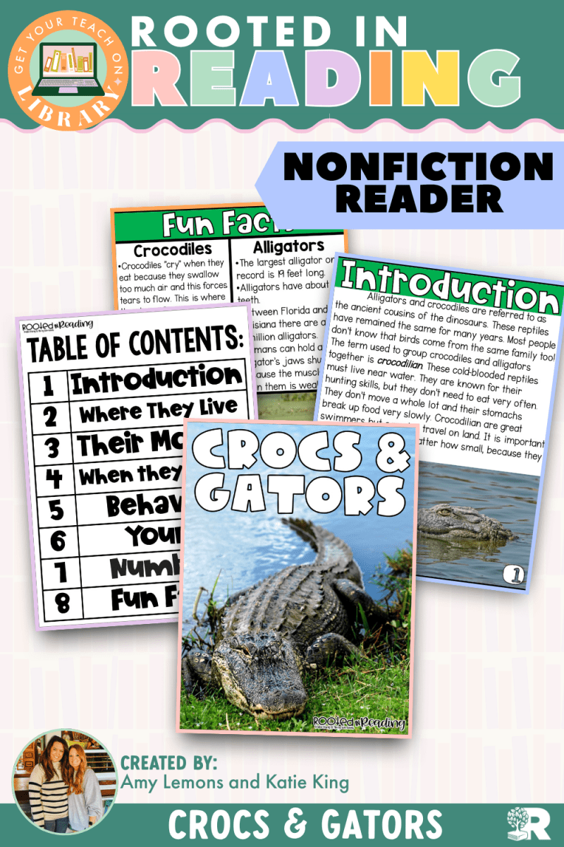 Rooted in Reading Nonfiction Reader: Crocs and Gators - Shop GYTO - Get Your Teach On