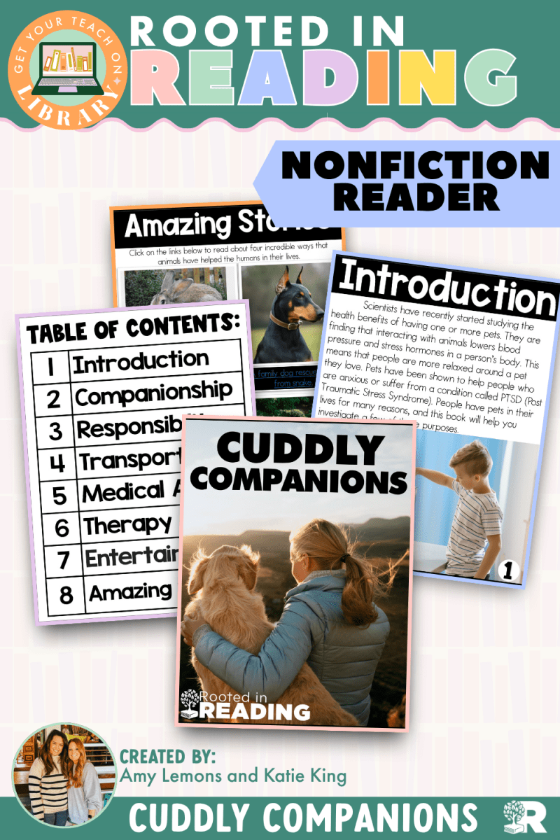 Rooted in Reading Nonfiction Reader: Cuddly Companions - Shop GYTO - Get Your Teach On