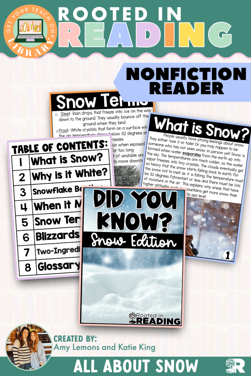 Rooted in Reading Nonfiction Reader: Did You Know? Snow Edition - Shop GYTO - Get Your Teach On