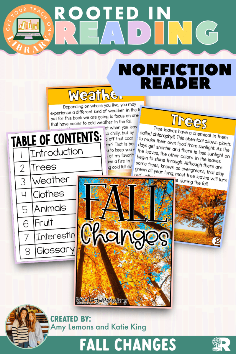 Rooted in Reading Nonfiction Reader: Fall Changes - Shop GYTO - Get Your Teach On