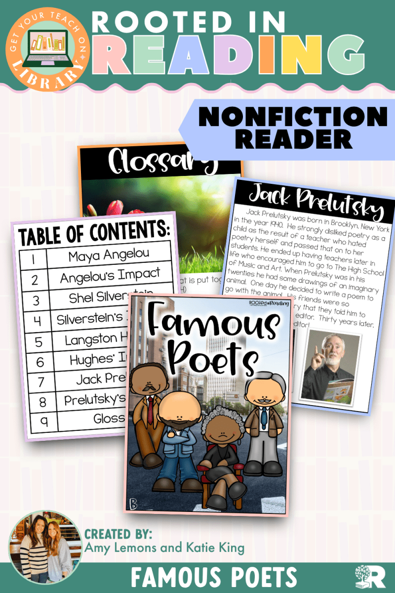 Rooted in Reading Nonfiction Reader: Famous Poets - Shop GYTO - Get Your Teach On