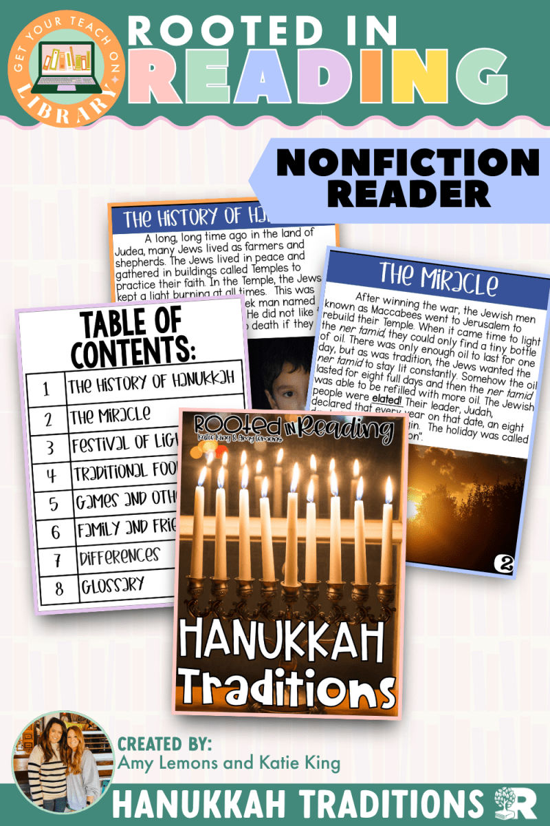 Rooted in Reading Nonfiction Reader: Hanukkah Traditions - Shop GYTO - Get Your Teach On