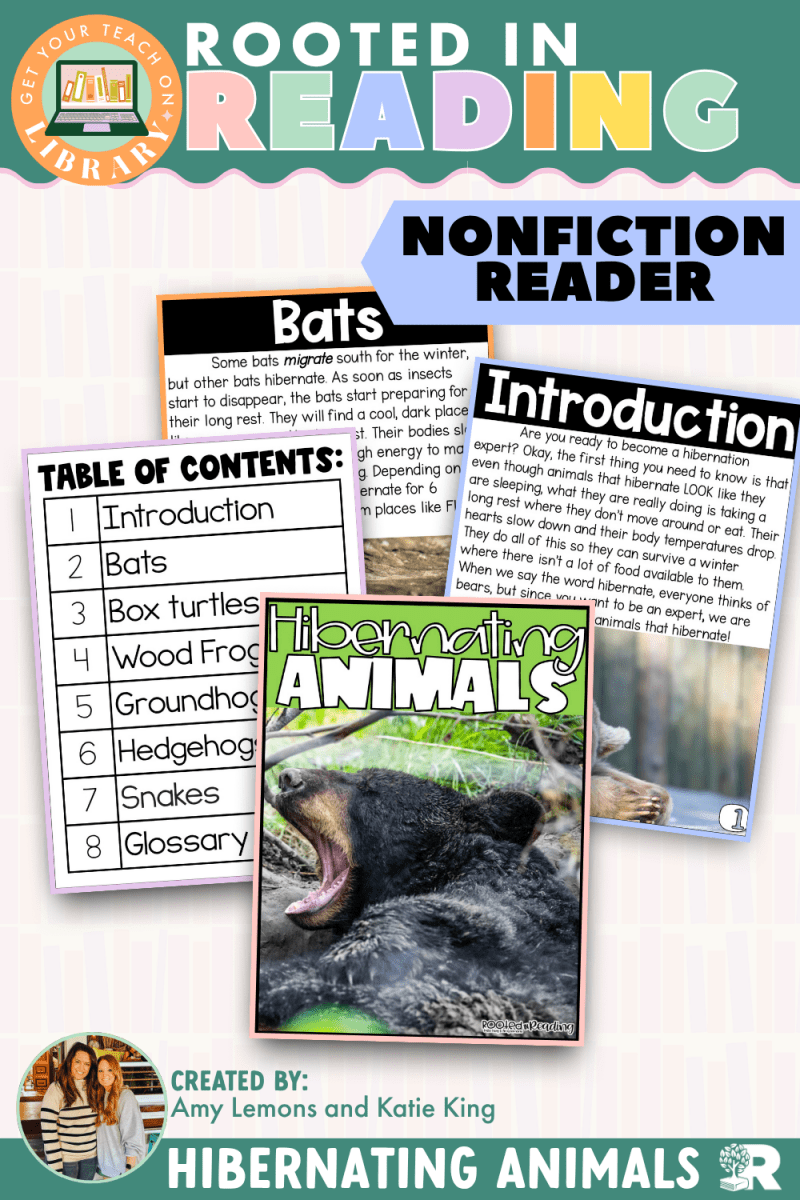 Rooted in Reading Nonfiction Reader: Hibernating Animals - Shop GYTO - Get Your Teach On