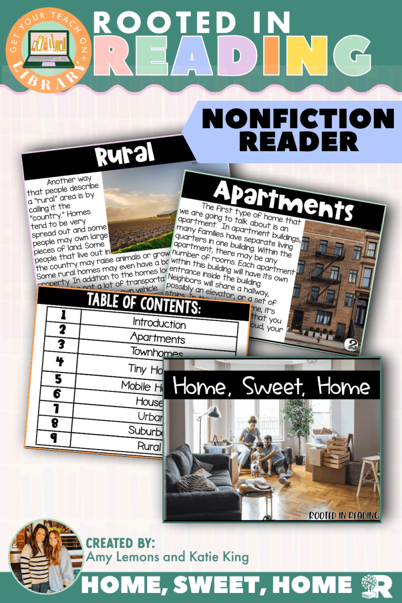 Rooted in Reading Nonfiction Reader: Home, Sweet, Home - Shop GYTO - Get Your Teach On