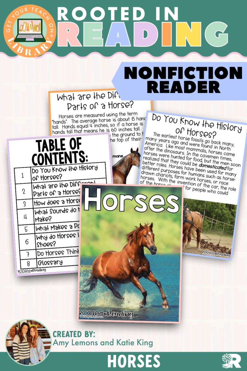 Rooted in Reading Nonfiction Reader: Horses - Shop GYTO - Get Your Teach On