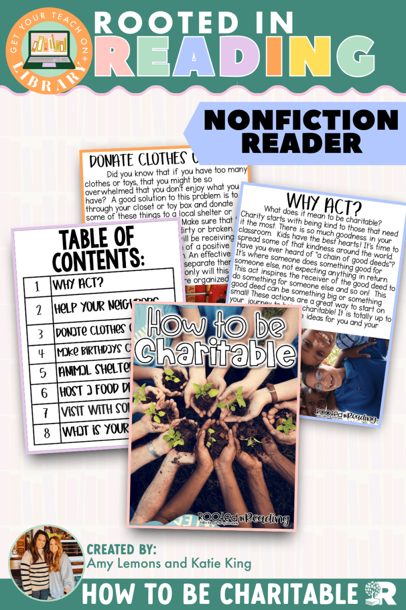 Rooted in Reading Nonfiction Reader: How to Be Charitable - Shop GYTO - Get Your Teach On