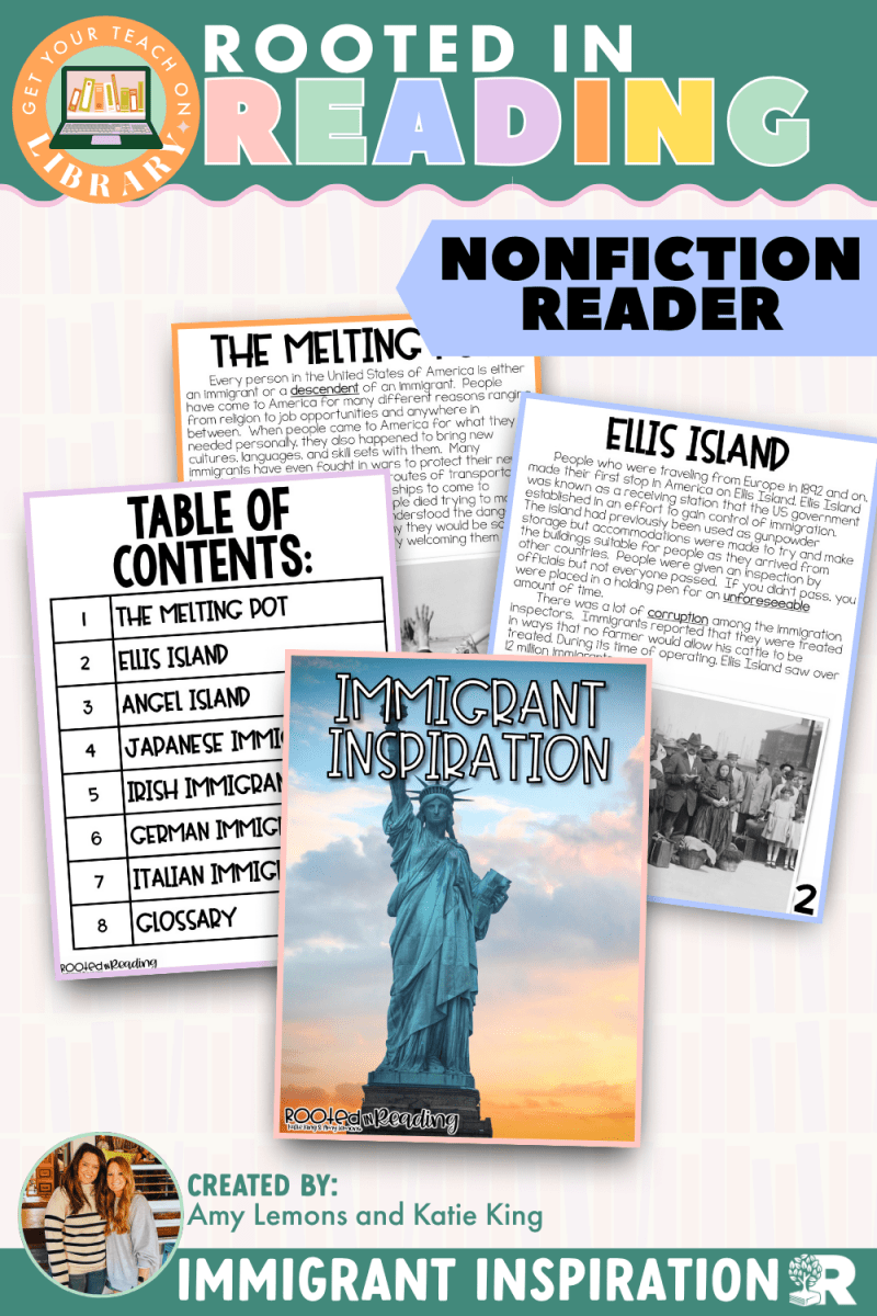 Rooted in Reading Nonfiction Reader: Immigrant Inspiration - Shop GYTO - Get Your Teach On