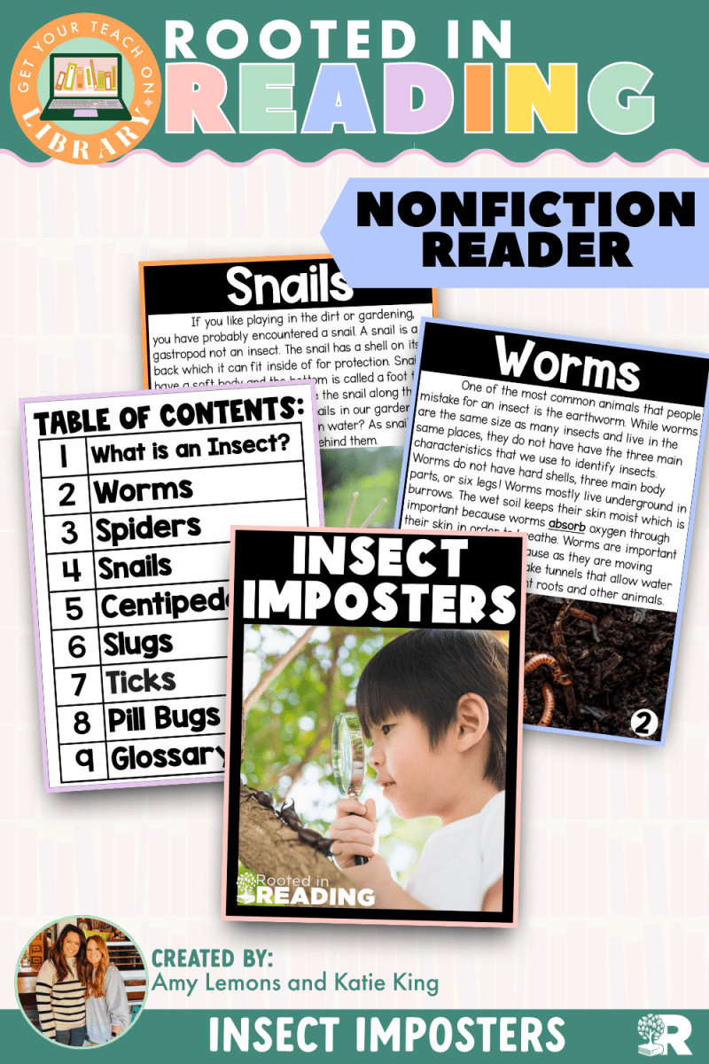 Rooted in Reading Nonfiction Reader: Insects - Shop GYTO - Get Your Teach On