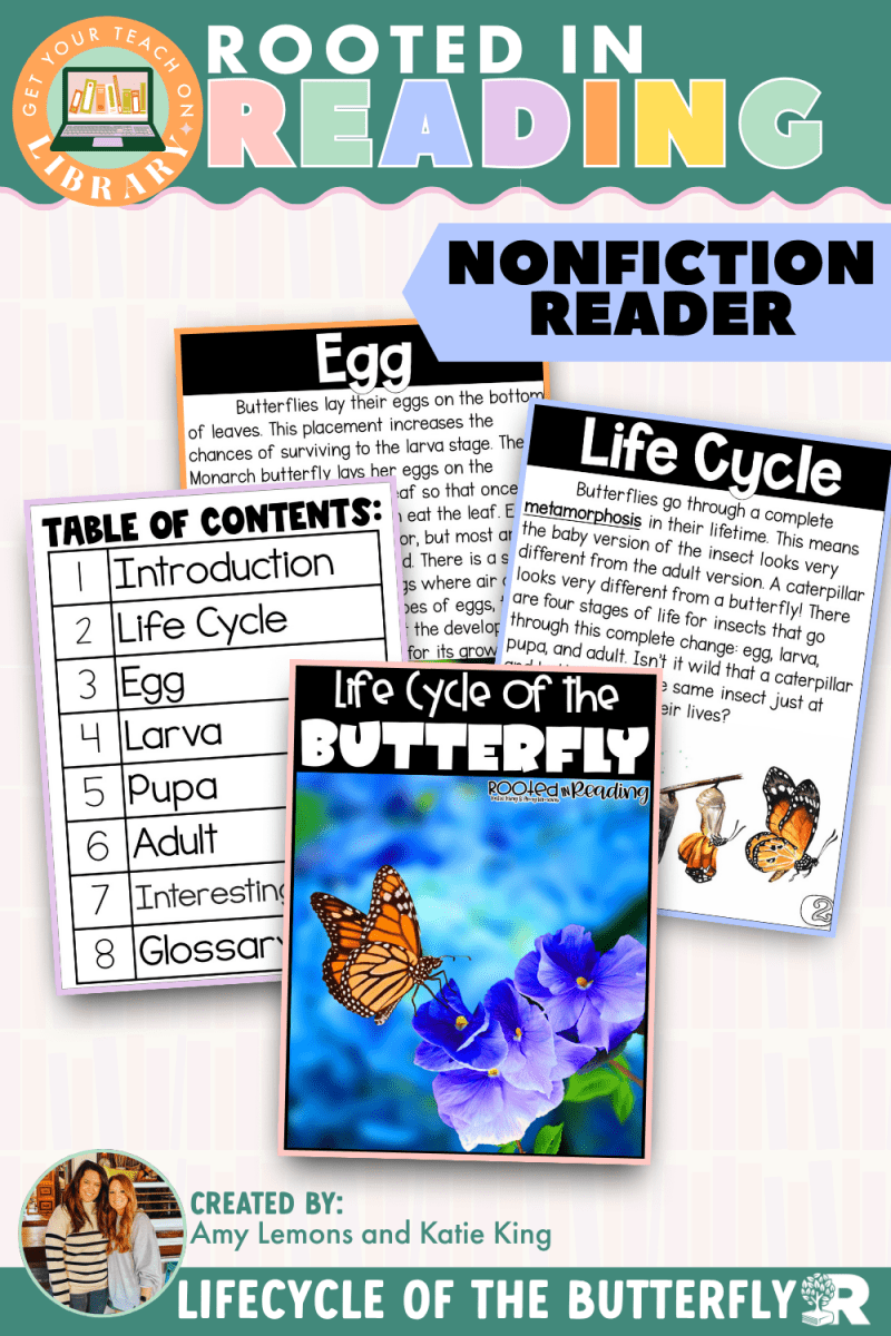 Rooted in Reading Nonfiction Reader: Life Cycle of the Butterfly - Shop GYTO - Get Your Teach On