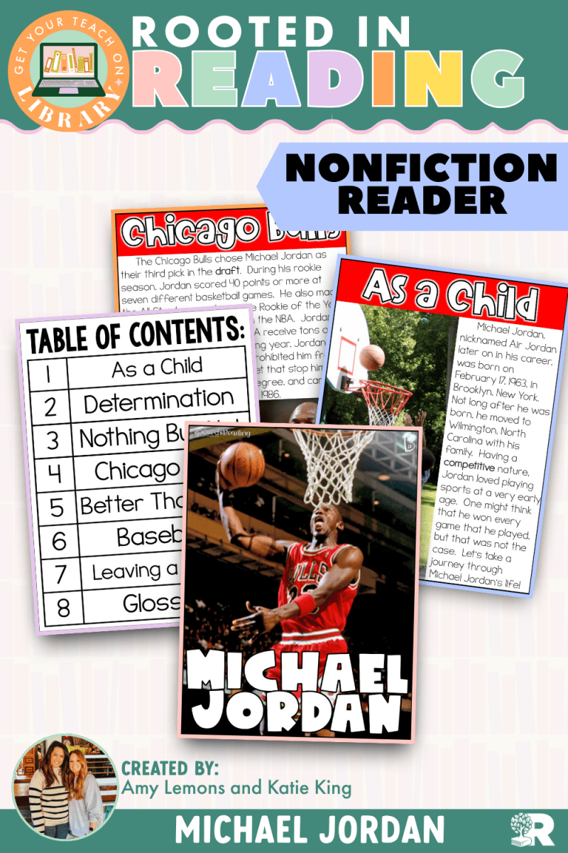 Rooted in Reading Nonfiction Reader: Michael Jordan - Shop GYTO - Get Your Teach On