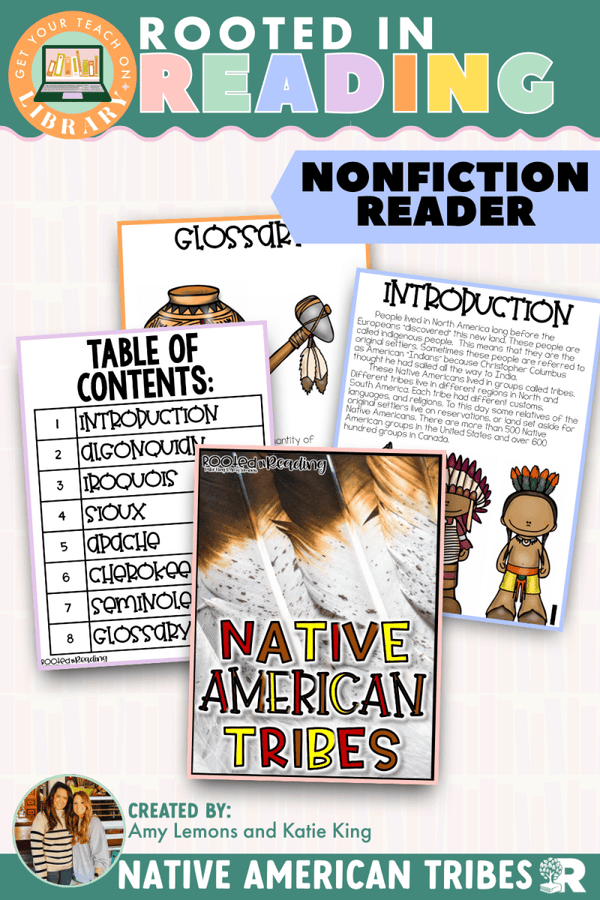 Rooted in Reading Nonfiction Reader: Native American Tribes – printable reading classroom resource by Get Your Teach On