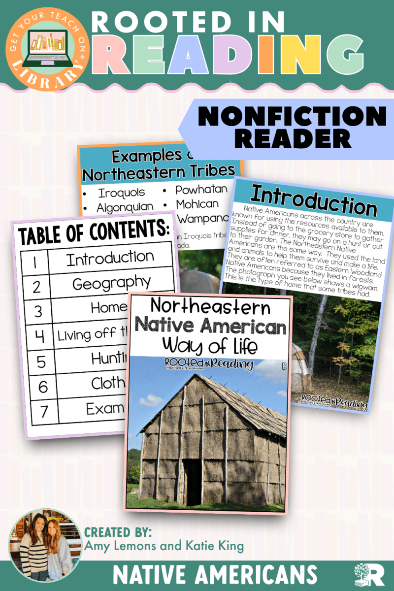 Rooted in Reading Nonfiction Reader: Northeastern Native American Way of Life - Shop GYTO - Get Your Teach On