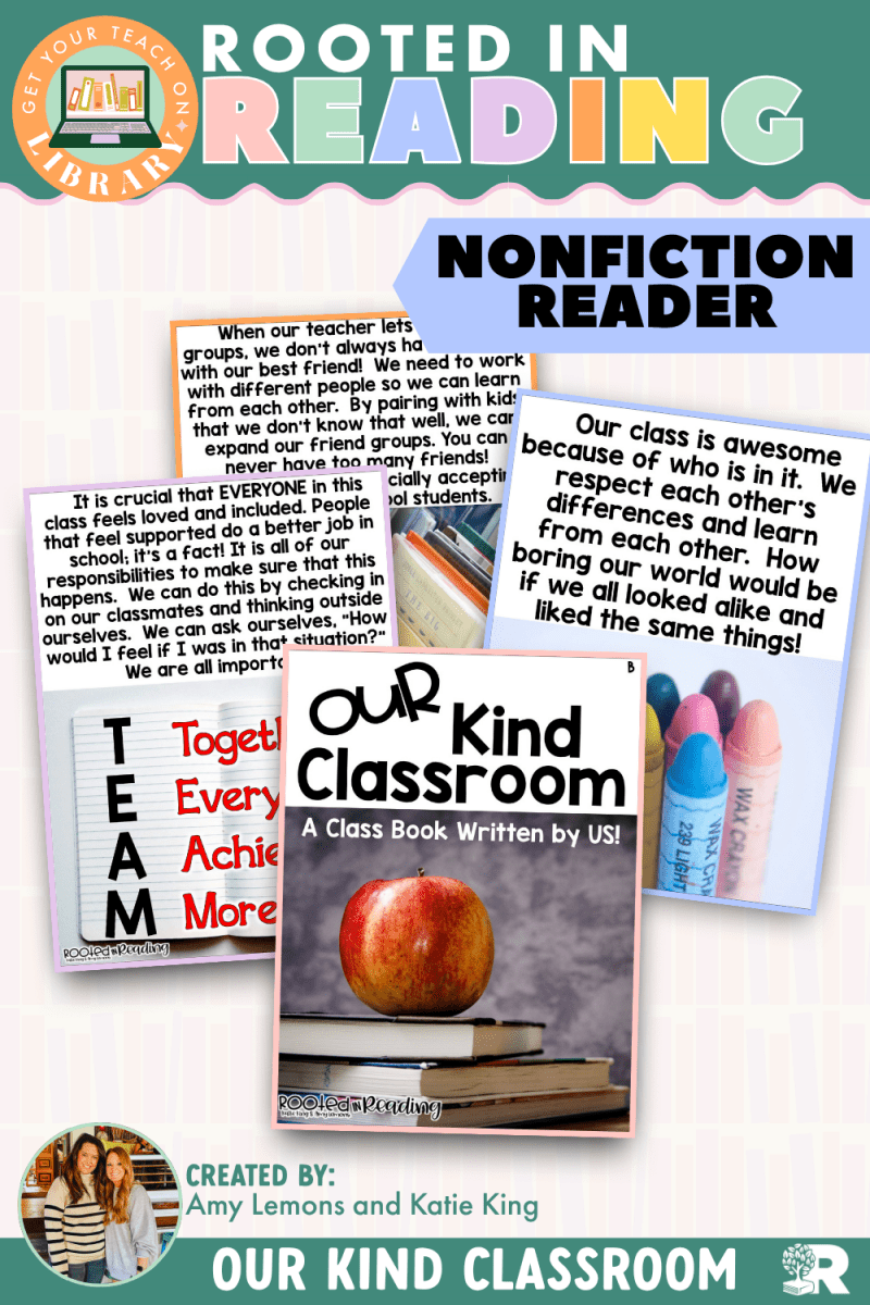 Rooted in Reading Nonfiction Reader: Our Kind Classroom: A Class Book Written by Us! - Shop GYTO - Get Your Teach On
