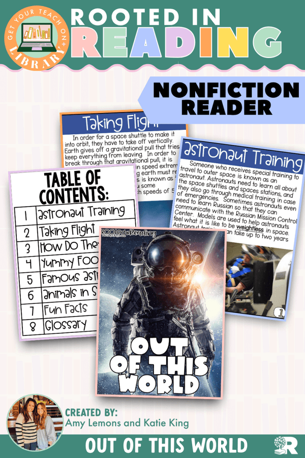 Rooted in Reading Nonfiction Reader: Out of This World – printable reading classroom resource by Get Your Teach On