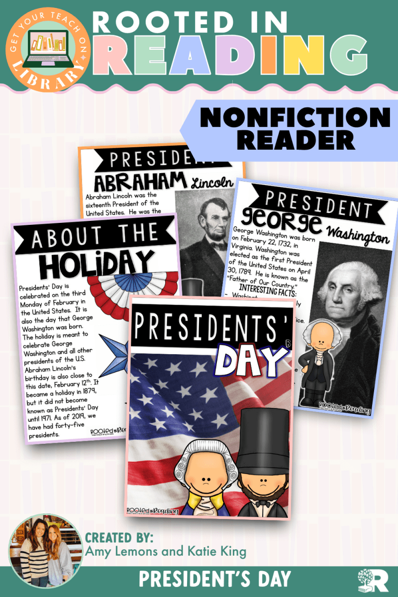 Rooted in Reading Nonfiction Reader: President's Day - Shop GYTO - Get Your Teach On