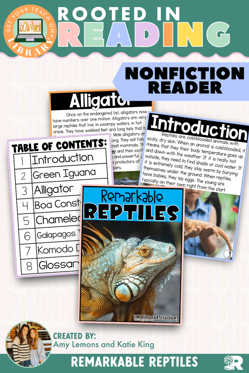 Rooted in Reading Nonfiction Reader: Remarkable Reptiles - Shop GYTO - Get Your Teach On