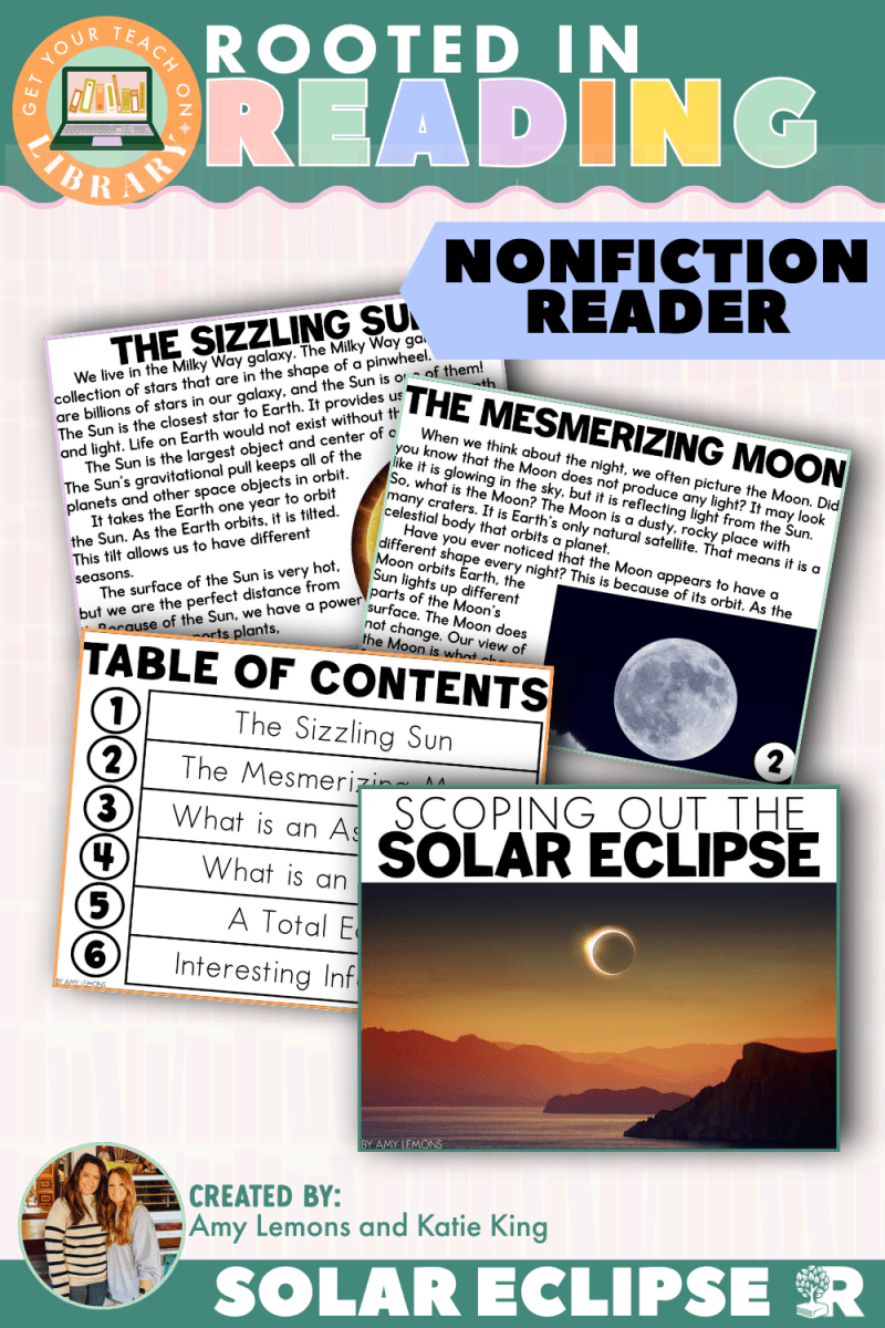 Rooted in Reading Nonfiction Reader: Scoping Out the Solar Eclipse - Shop GYTO - Get Your Teach On