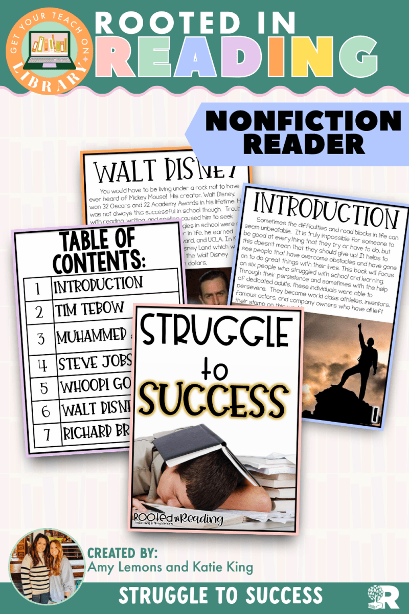 Rooted in Reading Nonfiction Reader: Struggle to Success - Shop GYTO - Get Your Teach On