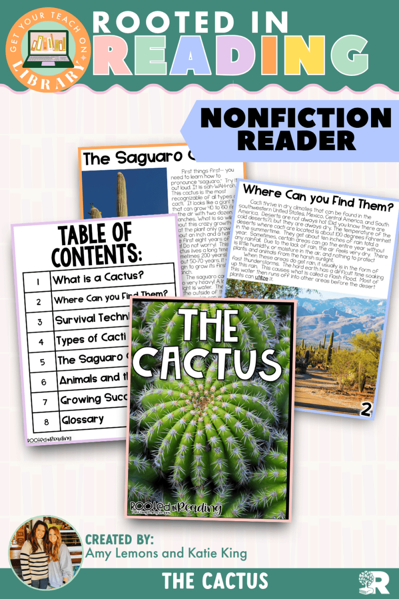Rooted in Reading Nonfiction Reader: The Cactus - Shop GYTO - Get Your Teach On