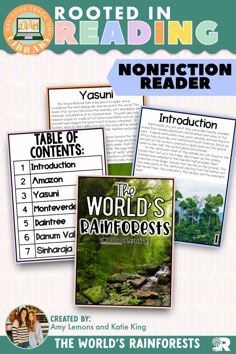 Rooted in Reading Nonfiction Reader: The World's Rainforests - Shop GYTO - Get Your Teach On