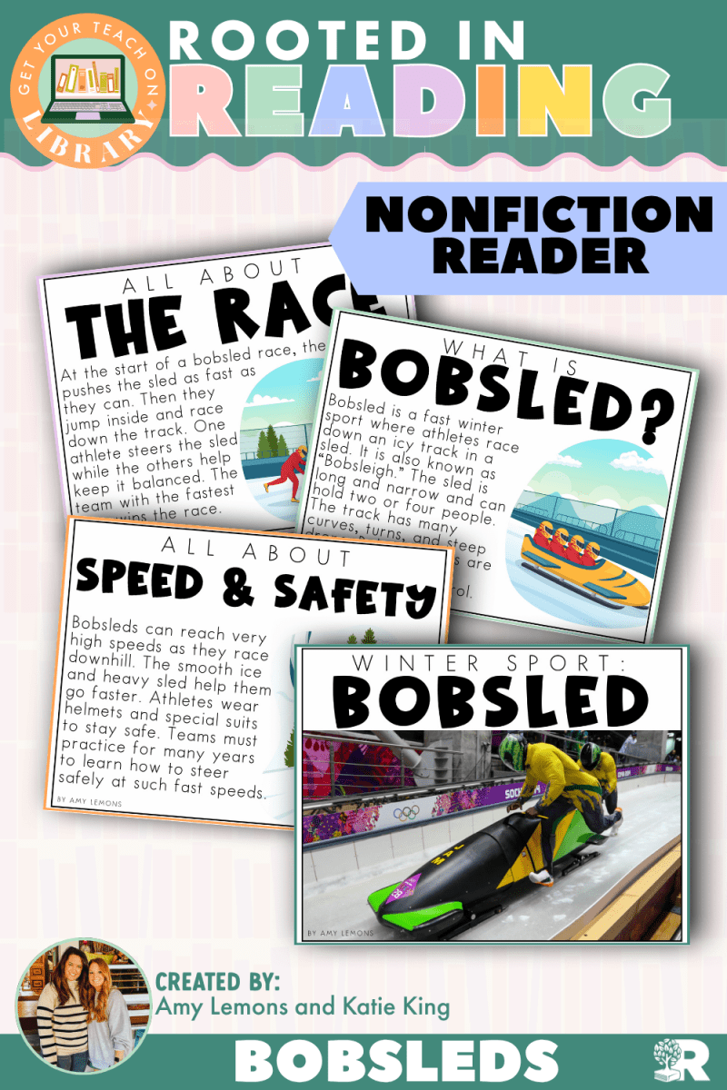 Rooted in Reading Nonfiction Reader: Winter Sport: Blobsled - Shop GYTO - Get Your Teach On