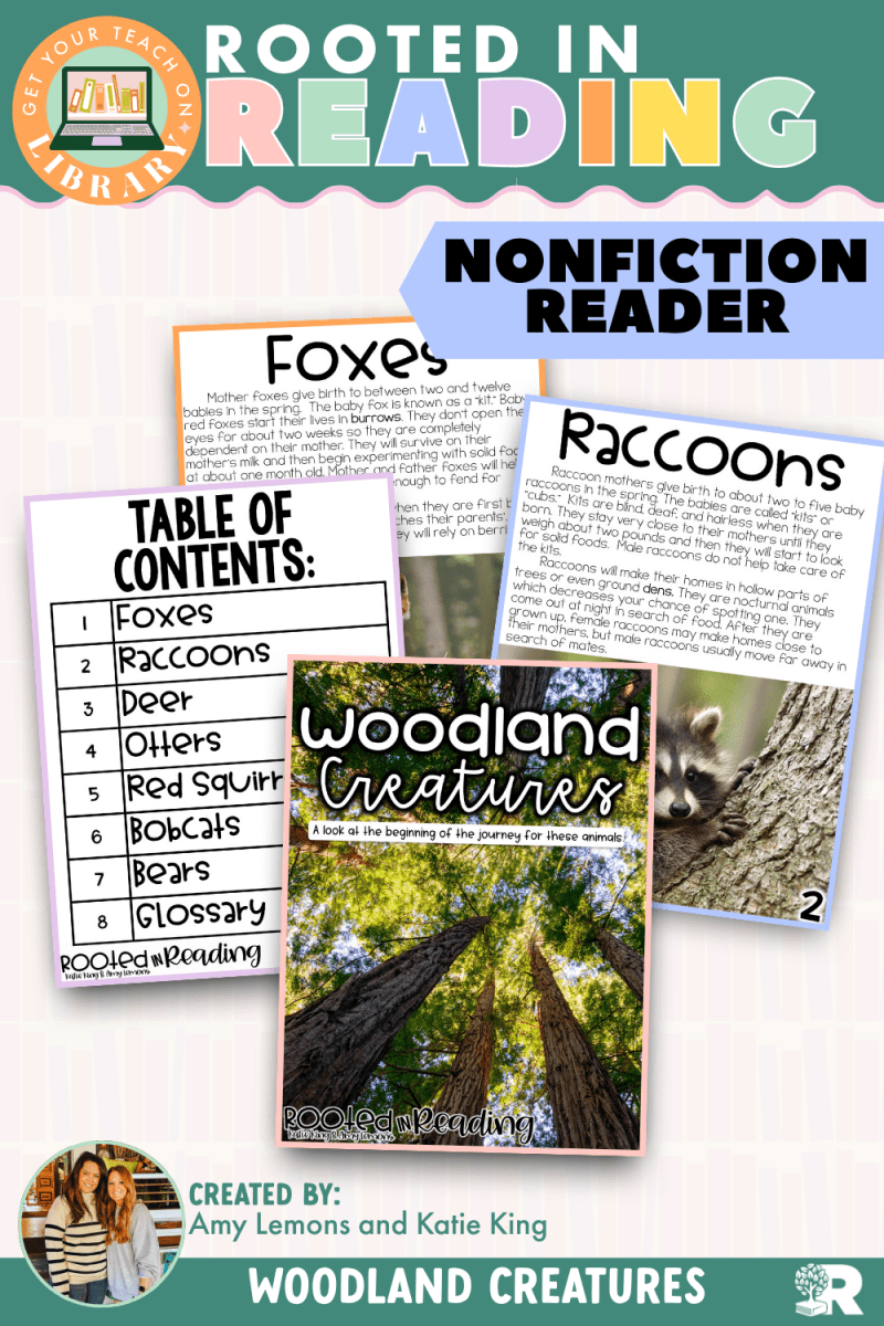 Rooted in Reading Nonfiction Reader: Woodland Creatures - Shop GYTO - Get Your Teach On