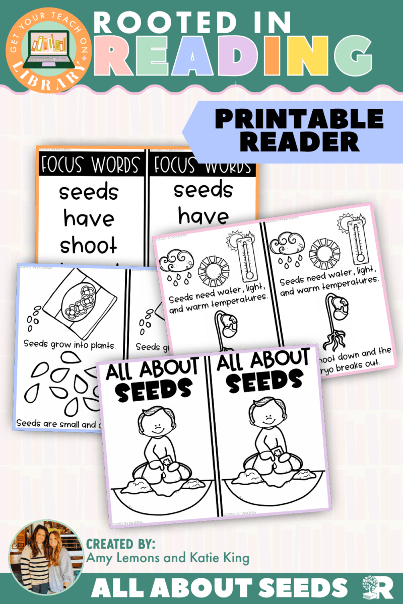 Rooted in Reading Printable Nonfiction Reader: All About Seeds - Shop GYTO - Get Your Teach On