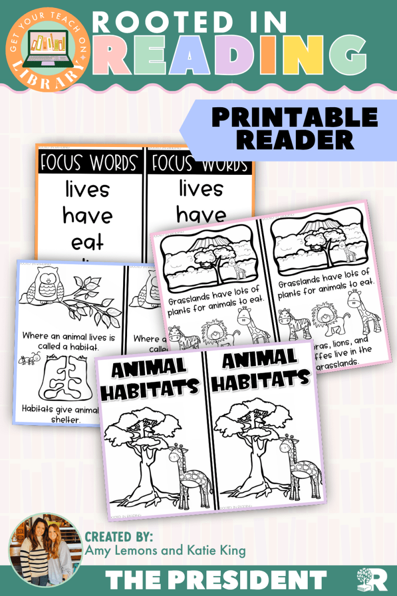 Rooted in Reading Printable Nonfiction Reader: Animal Habitats - Shop GYTO - Get Your Teach On