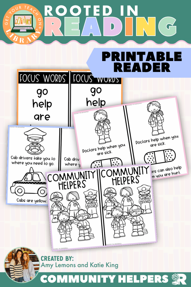 Rooted in Reading Printable Nonfiction Reader: Community Helpers - Shop GYTO - Get Your Teach On