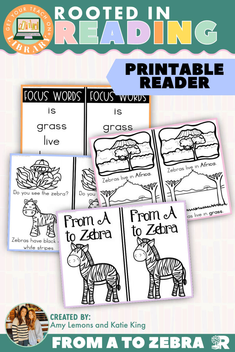 Rooted in Reading Printable Nonfiction Reader: From A to Zebra - Shop GYTO - Get Your Teach On