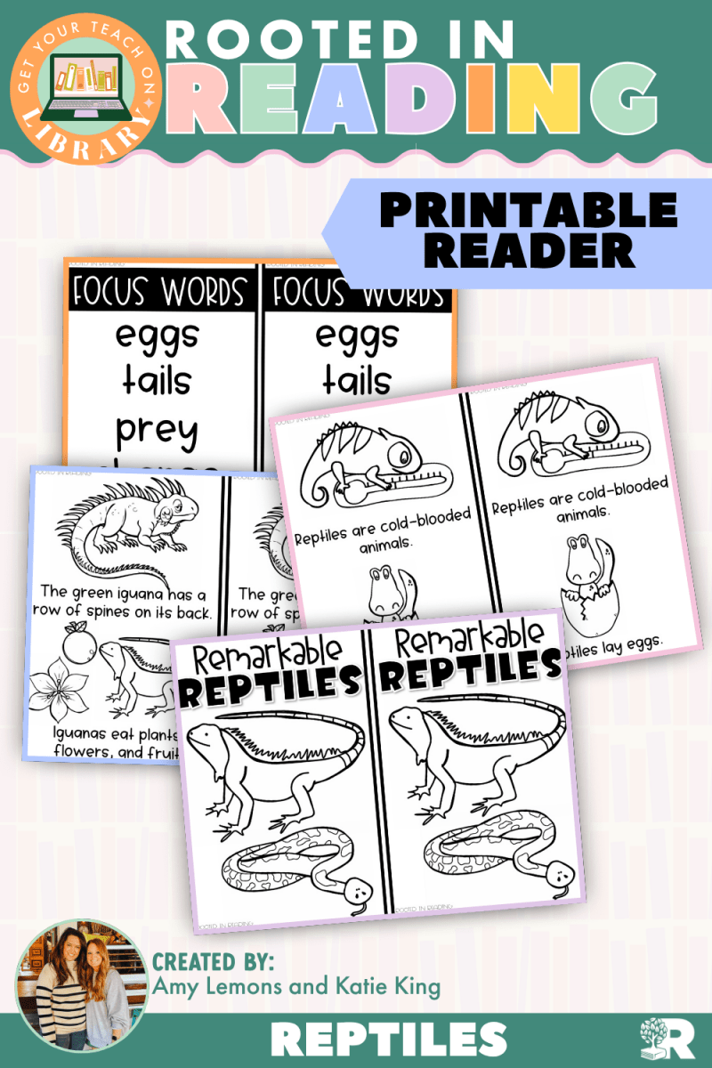 Rooted in Reading Printable Nonfiction Reader: Remarkable Reptiles - Shop GYTO - Get Your Teach On