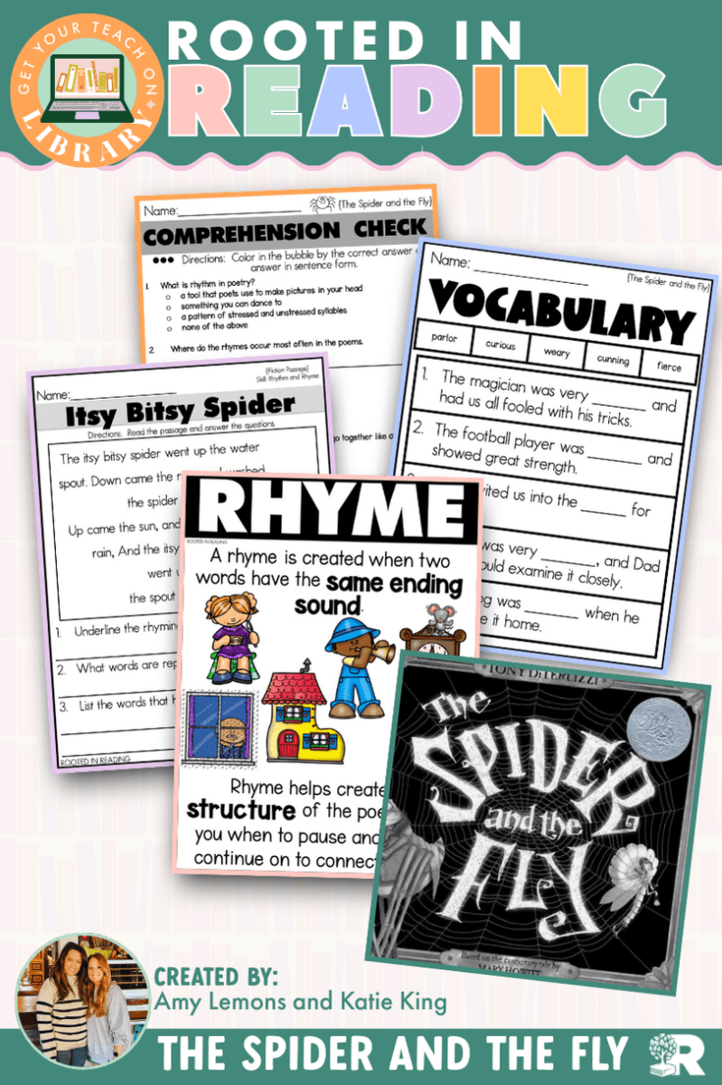 Rooted in Reading: The Spider and the Fly Read Aloud Activities | Reading Comprehension for Poetry - Shop GYTO - Get Your Teach On