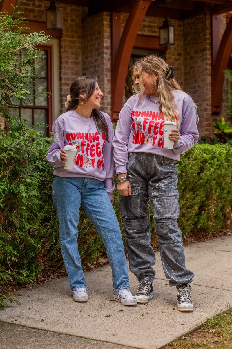 Running on Coffee & Holiday Cheer Sweatshirt - GYTO Collective - Get Your Teach On