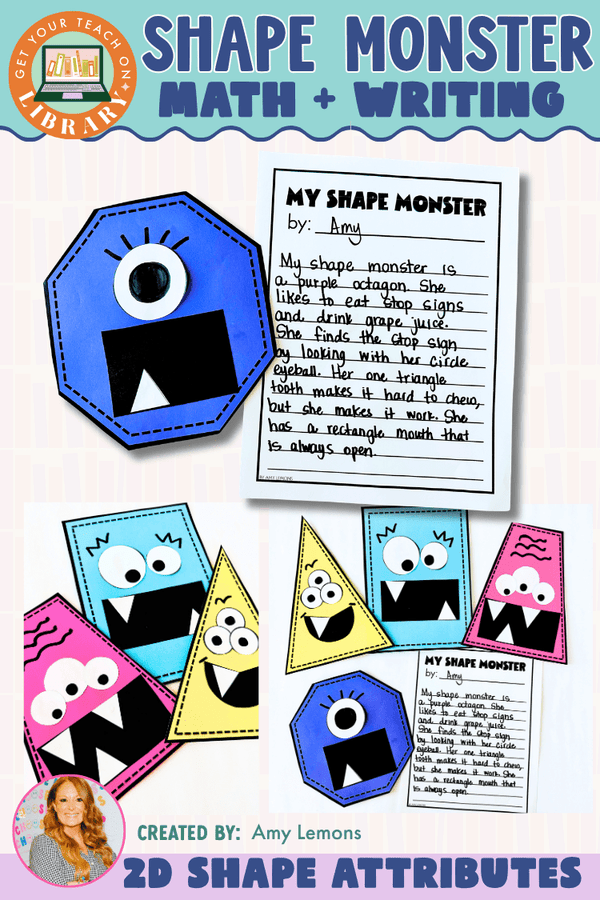 Shape Monster Craft | 2D Shapes Math & Creative Writing Activity - Shop GYTO - Get Your Teach On