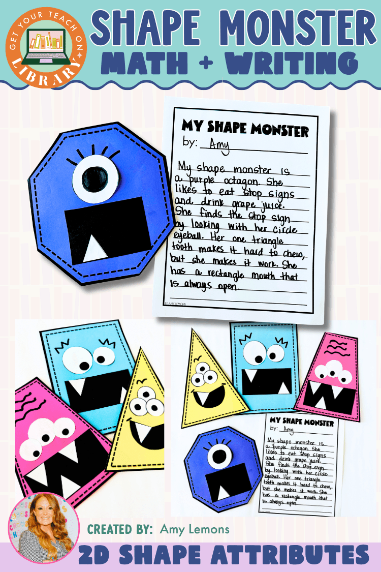 Shape Monster Craft | 2D Shapes Math & Creative Writing Activity - Shop GYTO - Get Your Teach On