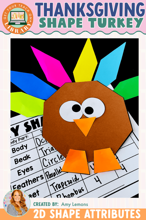 Shape Turkey Math Craft | Thanksgiving 2D Shape Activity - Shop GYTO - Get Your Teach On