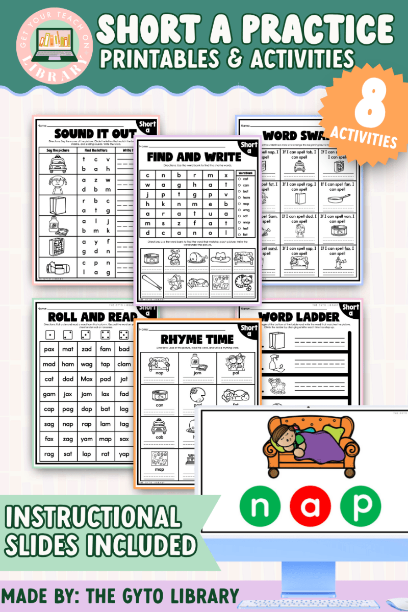 Short A CVC Word Practice | Supplemental Phonics Activities for Decoding & Word Work - Shop GYTO - Get Your Teach On