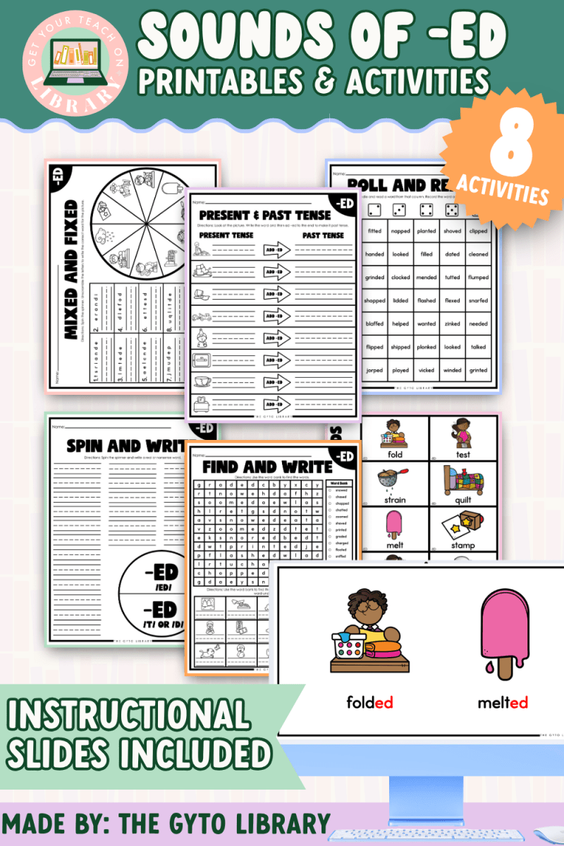 Sounds of -ED Word Practice | Supplemental Phonics Activities for Decoding & Word Work - Shop GYTO - Get Your Teach On