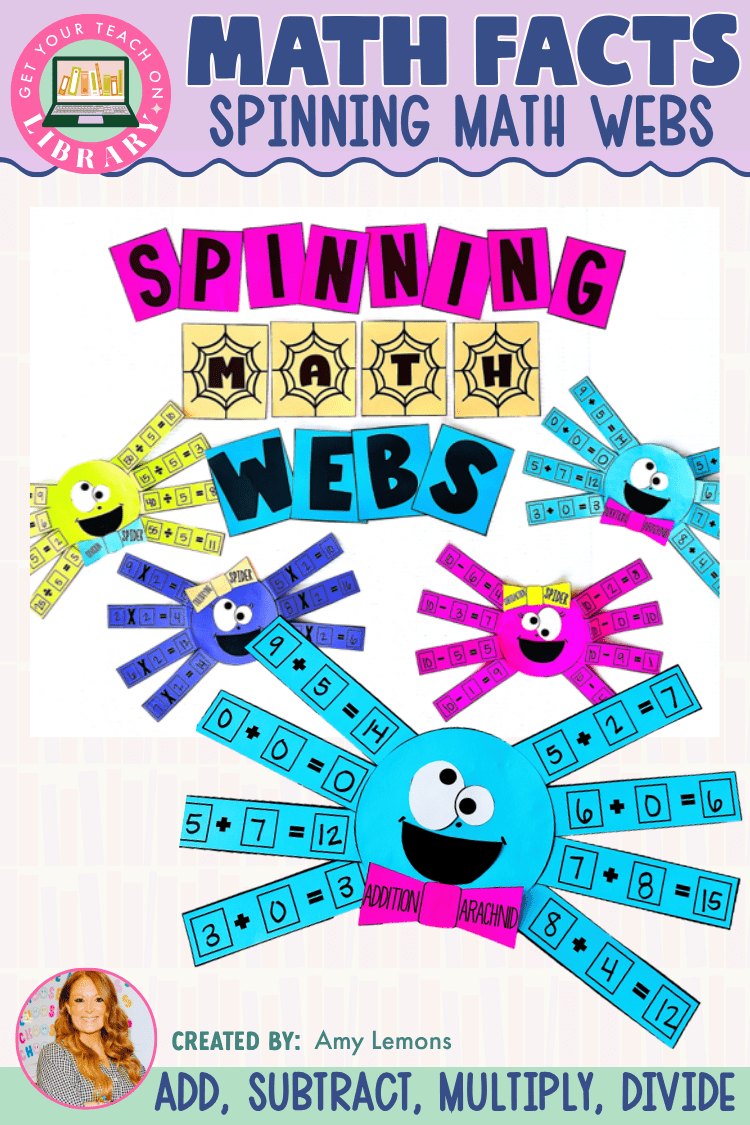 Spinning Math Webs | Addition, Subtraction, Multiplication & Division Facts | Spider Math - Shop GYTO - Get Your Teach On