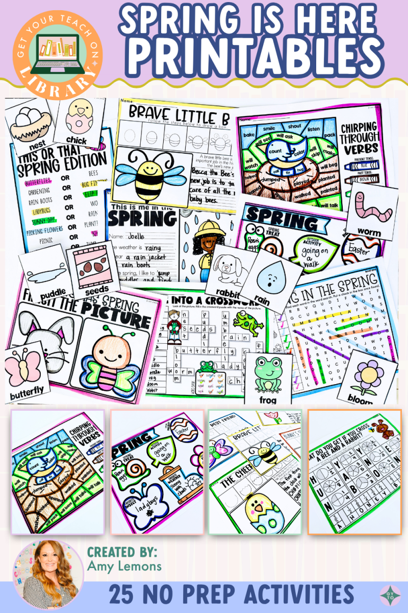 Spring No-Prep Printables: Word Search, Draw & Write, Math Riddles – classroom resource by Amy Lemons and Get Your Teach On