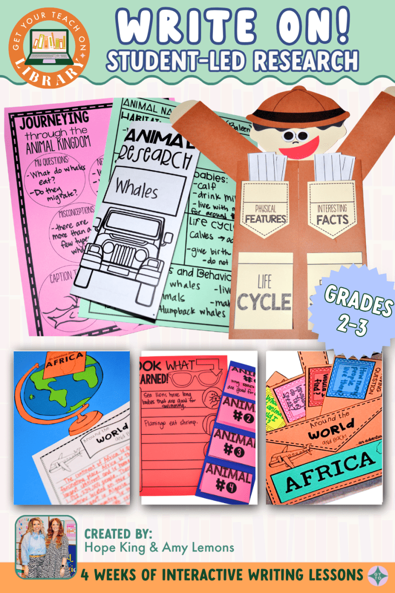 Write On: 2nd & 3rd Grade Research Writing for Animal Research, Continent Research - Shop GYTO - Get Your Teach On
