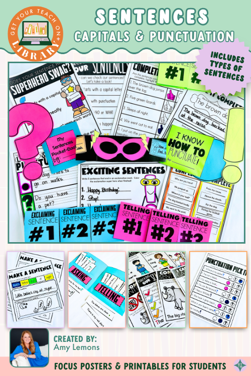 Writing Sentences with Capitals and Punctuation, Types of Sentences - Shop GYTO - Get Your Teach On