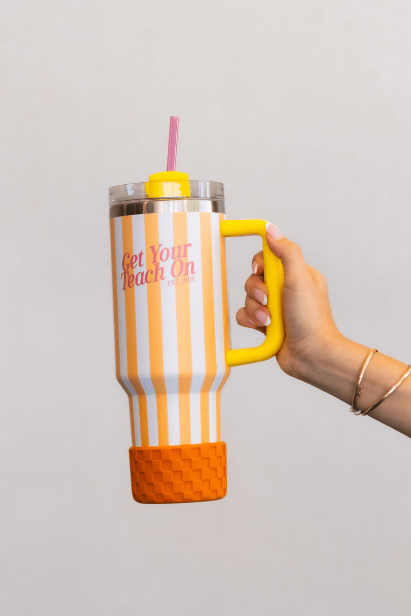 Yellow Stripe Tumbler - Shop GYTO - Get Your Teach On