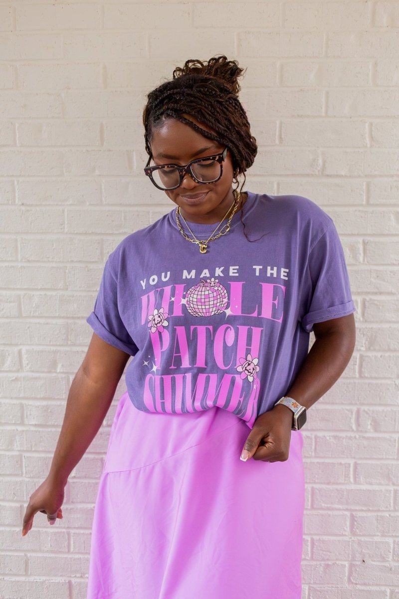 You Make the Whole Patch Shimmer Tee - GYTO Collective - Get Your Teach On